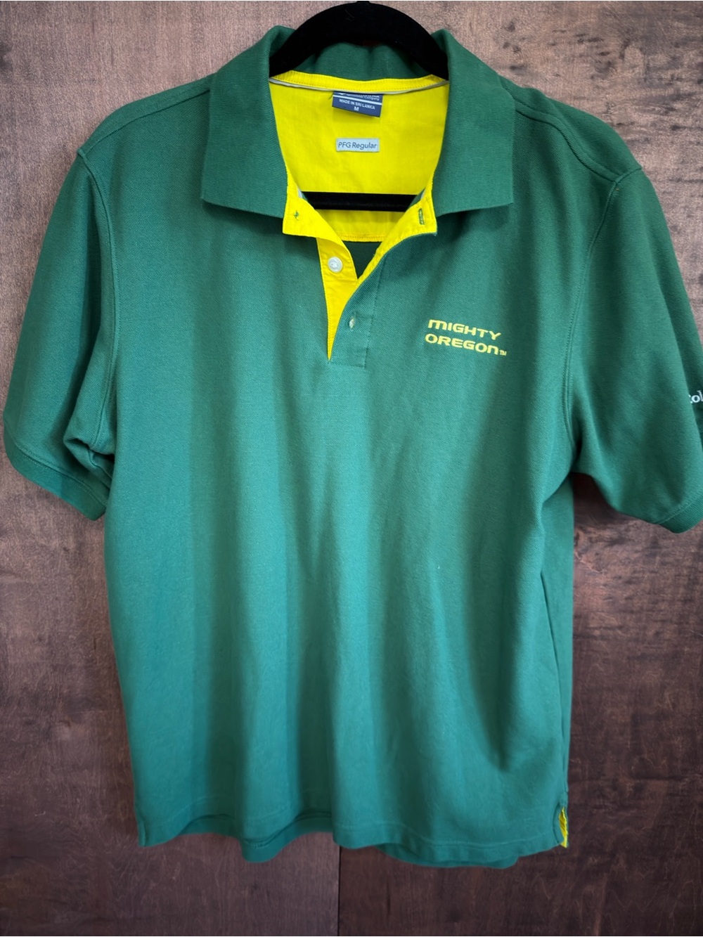 Columbia Green Polo with Yellow Trim - (1018)